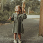 wirrawirra infants store long sleeve embroidered dress olive green 24 Spring Dresses Girls New Arrivals Skirts