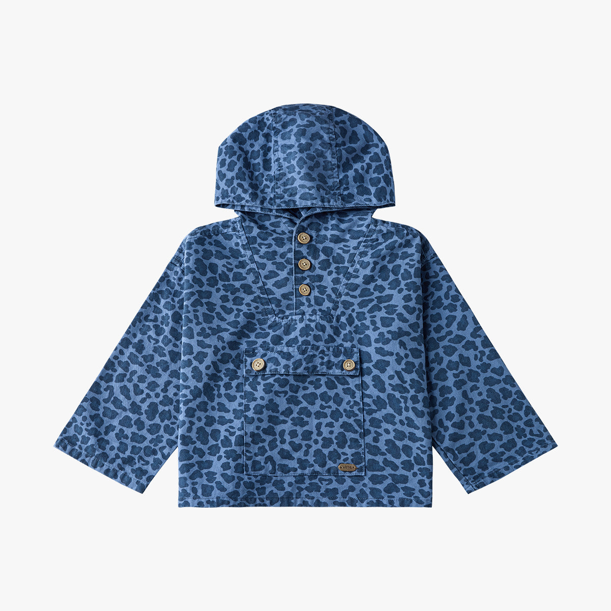 wirrawirra cute newborn clothes leopard print hoodie jacket navy blue 24 Autumn Autumn Boys Gilets Girls Jackets New Arrivals Spring