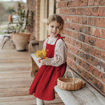 wirrawirra gender neutral newborn clothesbow suspender skirt cherry24 Winter  Dresses  Girls  New Arrivals  Skirts