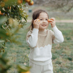 wirrawirra sustainable baby clothesice cream sweater oatmeal24 Winter  Cardigans  Girls  New Arrivals  Sweaters