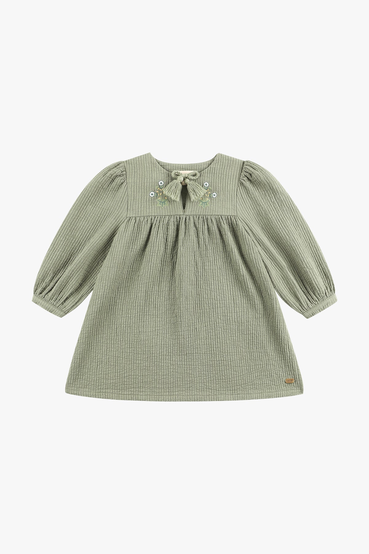 wirrawirra gender neutral infant clothes long sleeve embroidered dress olive green 24 Spring Dresses Girls New Arrivals Skirts