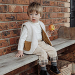 wirrawirra organic cotton newborn clothesplaid pants cream24 Winter  Boys  Girls  Leggings  New Arrivals  Trousers