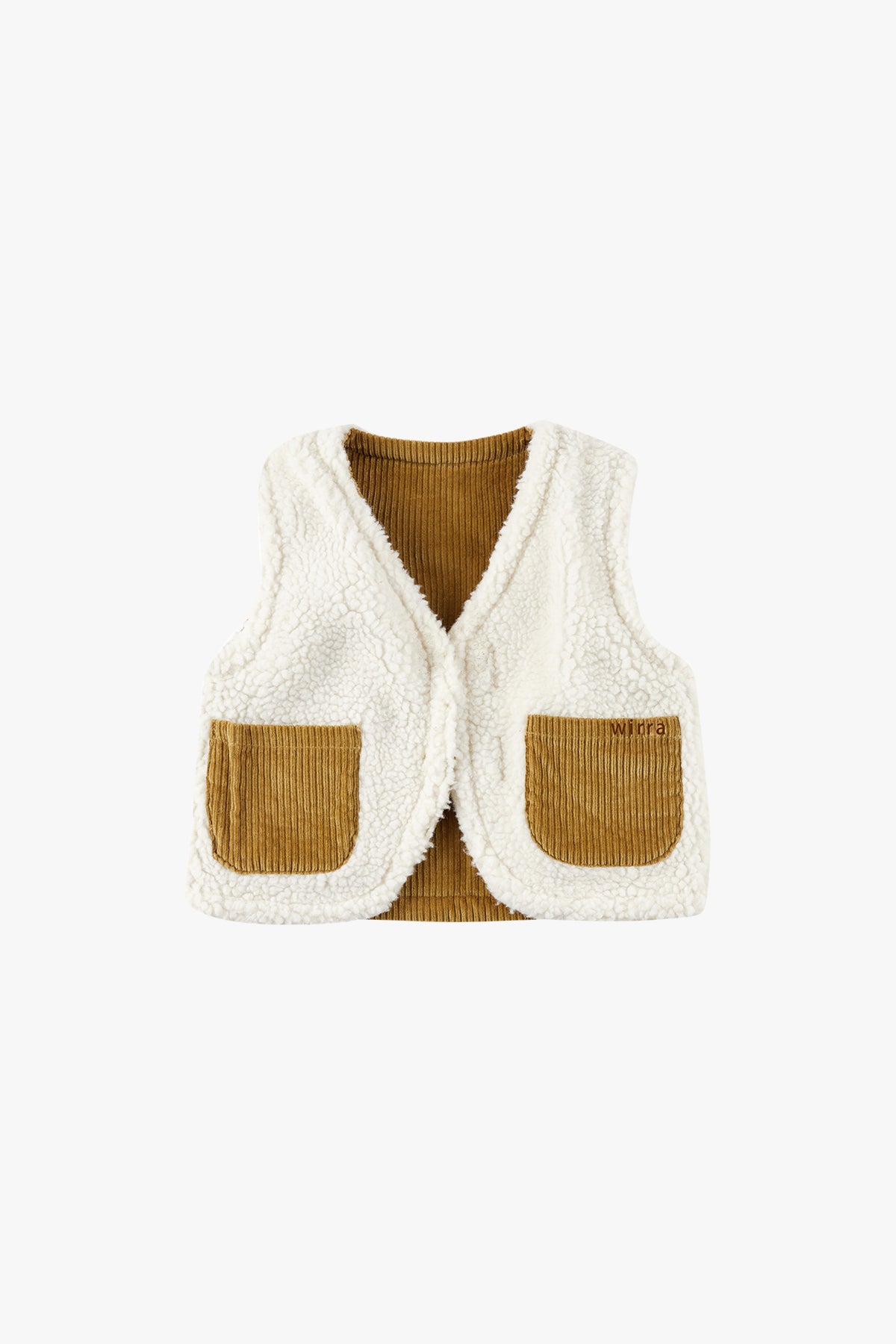 wirrawirra gender neutral newborn outfitreversible sleeveless beige24 Winter  Boys  Gilets  Girls  Jackets  New Arrivals