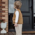 wirrawirra baby clothesreversible sleeveless beige24 Winter  Boys  Gilets  Girls  Jackets  New Arrivals