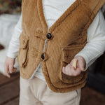 wirrawirra sustainable baby clothesreversible sleeveless beige24 Winter  Boys  Gilets  Girls  Jackets  New Arrivals