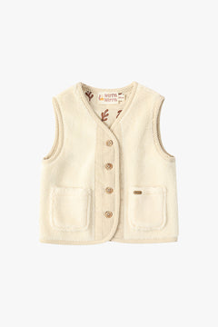 wirrawirra baby clothes for girls sherpa vest cream white 23 Winter Boys Girls New Arrivals Tops Vest Jackets Gilets