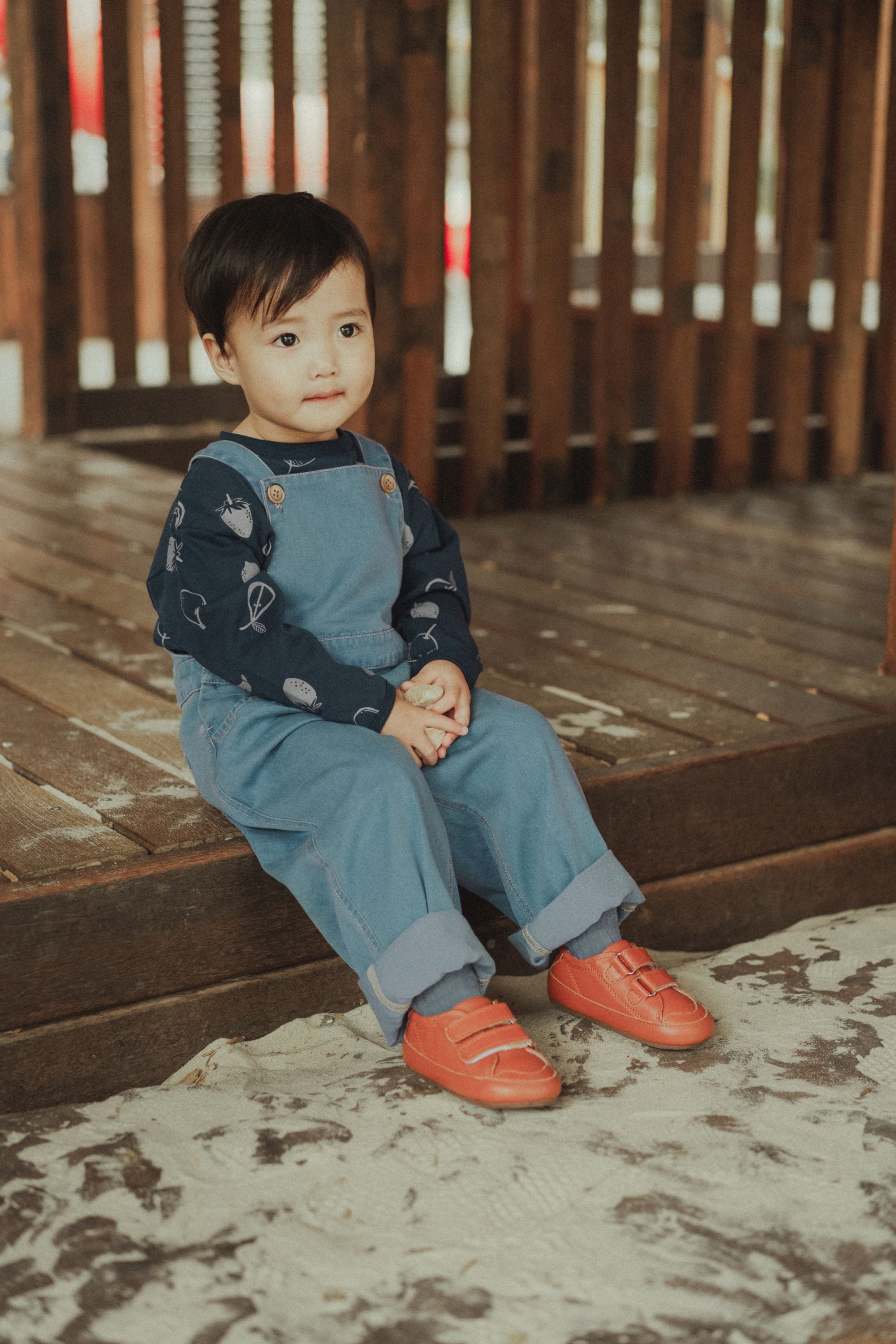 wirrawirra gender neutral baby clothes tencel denim overalls denim blue 24 Spring Boys Girls Jumpsuit New Arrivals