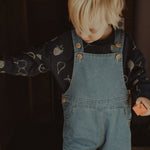 wirrawirra boy clothes tencel denim overalls denim blue 24 Spring Boys Girls Jumpsuit New Arrivals